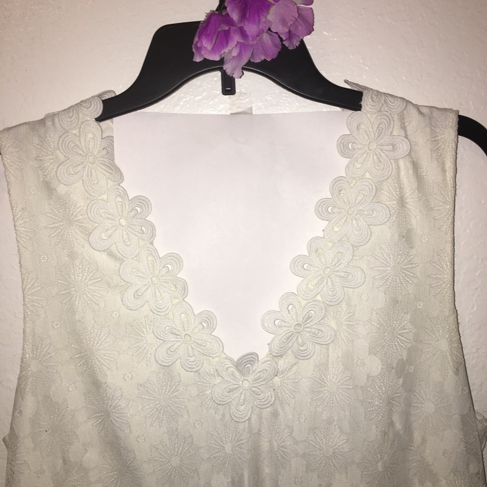 London Times White Daisy dress